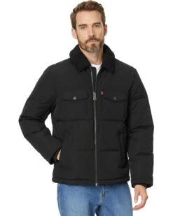 Levi's® Quilted Woodsman W Sherpa Lined Collar | Coats & Outerwear