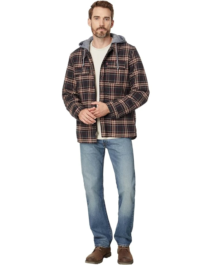 Levi's® Washed Cotton Shirt Jacket with A Jersey Hood and Sherpa Lining | Coats & Outerwear 6 Levi's® Washed Cotton Shirt Jacket with A Jersey Hood and Sherpa Lining | Coats & Outerwear - Image 4