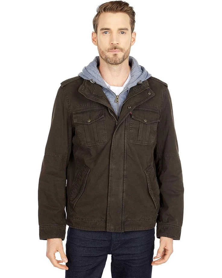 Levi's® Two-Pocket Hoodie with Zip Out Jersey Bib/Hood and Sherpa Lining | Coats & Outerwear 5 Levi's® Two-Pocket Hoodie with Zip Out Jersey Bib/Hood and Sherpa Lining | Coats & Outerwear - Image 3