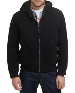 Levi's® Cotton Canvas Hooded Utility Jacket with Sherpa Lining | Coats & Outerwear