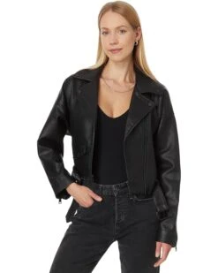 Levi's® Relaxed Crop Faux Leather Moto Jacket | Coats & Outerwear