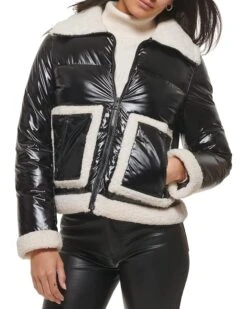 Levi's® Quilted Puffer with Sherpa Trim | Coats & Outerwear