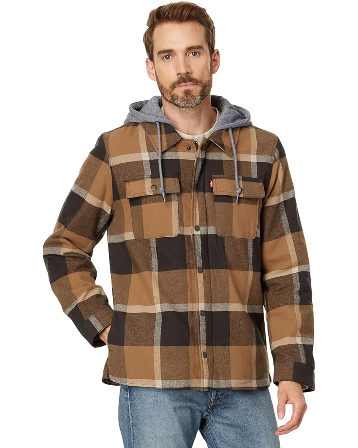 Levi's® Washed Cotton Shirt Jacket with A Jersey Hood and Sherpa Lining | Coats & Outerwear 7 Levi's® Washed Cotton Shirt Jacket with A Jersey Hood and Sherpa Lining | Coats & Outerwear - Image 5