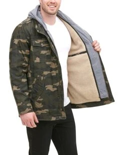 Levi's® Levi's Washed Cotton Hooded Military Jacket | Coats & Outerwear -Youthful Clothes 812n fgY0HL. AC SR736920