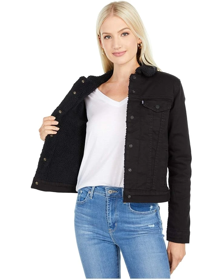 Levi's® Womens Original Sherpa Trucker Jacket | Coats & Outerwear 7 Levi's® Womens Original Sherpa Trucker Jacket | Coats & Outerwear - Image 5
