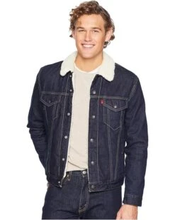 Levi's® Mens Type III Sherpa Trucker Jacket | Coats & Outerwear -Youthful Clothes 81LRItzvyL. AC SR736920
