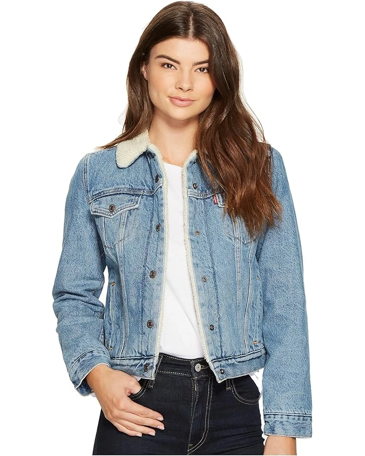 Levi's® Womens Original Sherpa Trucker Jacket | Coats & Outerwear 8 Levi's® Womens Original Sherpa Trucker Jacket | Coats & Outerwear - Image 6