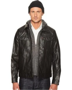 Levi's® Faux Leather Trucker with Jersey Hood and Fleece Lining | Coats & Outerwear 13 Levi's® Faux Leather Trucker with Jersey Hood and Fleece Lining | Coats & Outerwear -Youthful Clothes 91ht8lYTNOL. AC SR736920